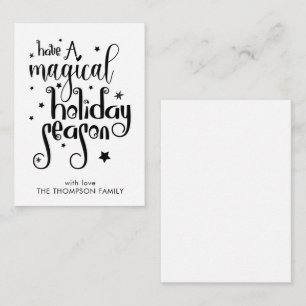 Magical Holiday Season Names MINI Holiday Card