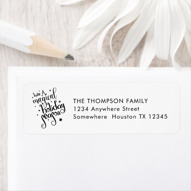 Magical Holiday Season Return Name Address Label (Insitu)