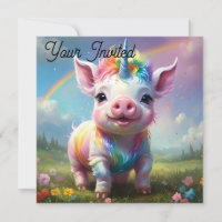 "Magical Hooves: The Rainbow Unicorn Pig"
