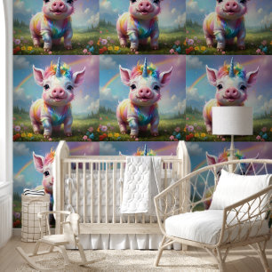 "Magical Hooves: The Rainbow Unicorn Pig" Wallpaper