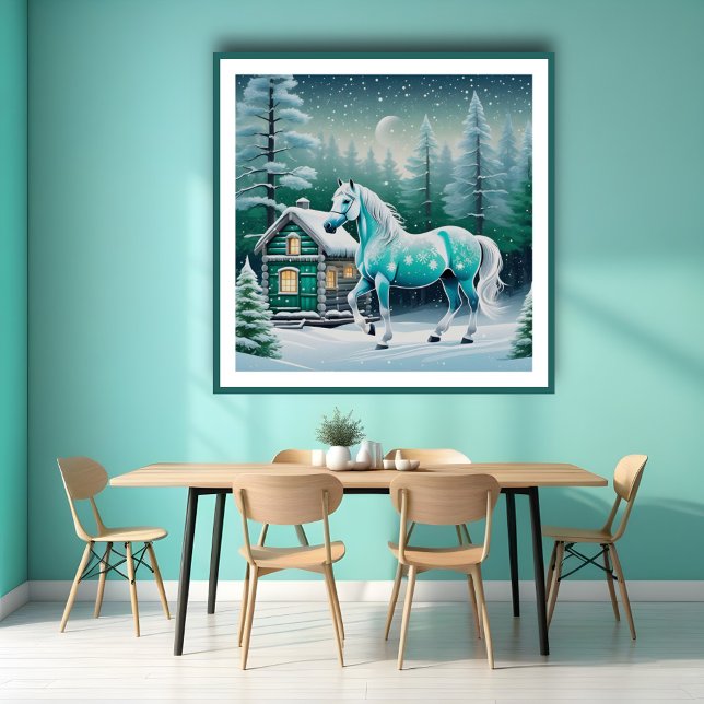 Magical horse in enchanted forest poster (Creator Uploaded)