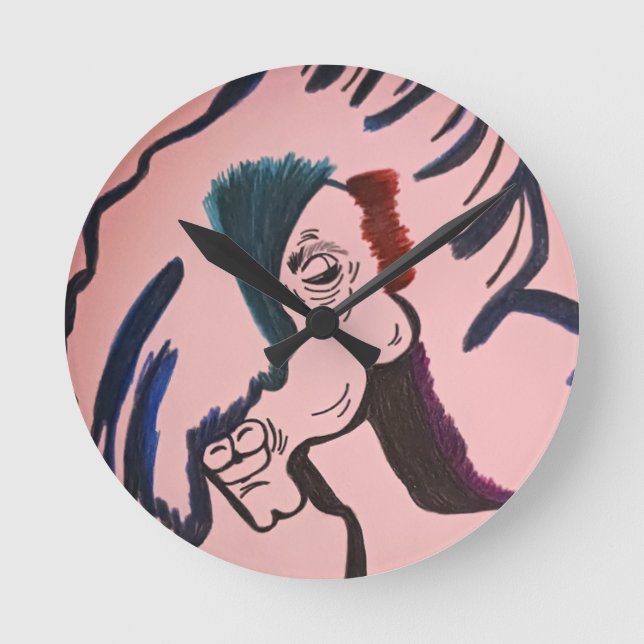 Magical Horse Round Pillow Round Clock (Front)