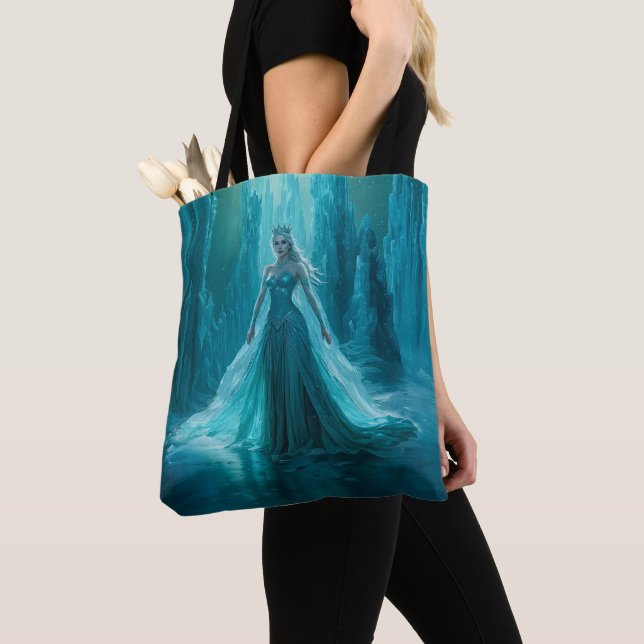 Magical Ice Queen Winter Christmas Tote Bag (Close Up)