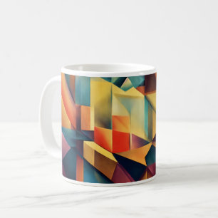 Magical Illusions: Abstract Cubist Art Mug Design