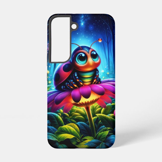 Magical insect in a luminous nighttime forest samsung galaxy s22 case (Back)