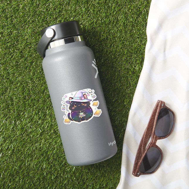 Magical Introvert Cat  Pastel Witch Hat Halloween  (HydroFlask Insitu)