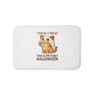 Magical Introvert Cat Pastel Witch Hat Halloween Bath Mat