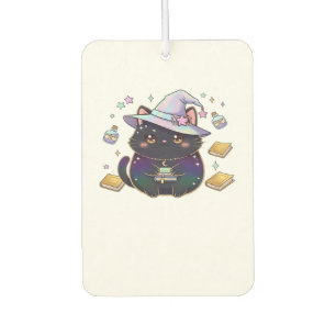 Magical Introvert Cat  Pastel Witch Hat Halloween  Car Air Freshener