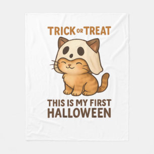 Magical Introvert Cat  Pastel Witch Hat Halloween  Fleece Blanket