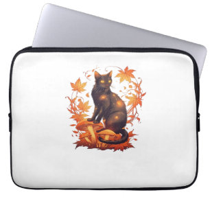 Magical Introvert Cat Pastel Witch Hat Halloween Laptop Sleeve