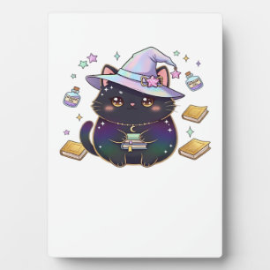 Magical Introvert Cat  Pastel Witch Hat Halloween  Plaque