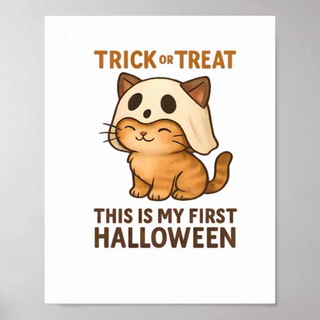 Magical Introvert Cat  Pastel Witch Hat Halloween  Poster (Front)