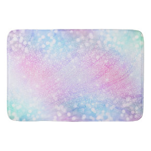 Magical Iridescent Glitter Sparkles Pink Design Bath Mat