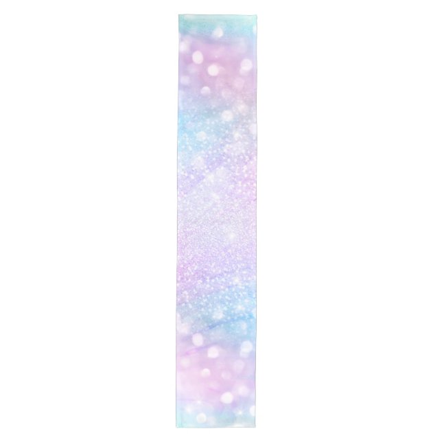 Magical Iridescent Glitter Sparkles Pink Design Medium Table Runner (Front)