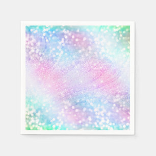 Magical Iridescent Glitter Sparkles Pink Design Napkin