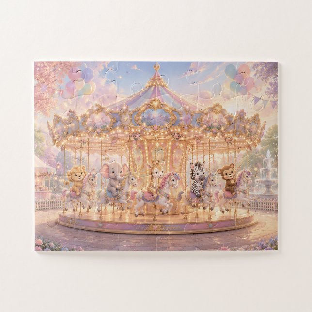 Magical Jungle Carousel Dreams Jigsaw Puzzle (Horizontal)
