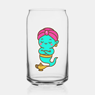 Magical Kawaii Djinn – Neon Spirit Can Glass