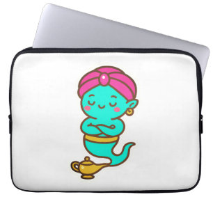 Magical Kawaii Djinn – Neon Spirit Laptop Sleeve