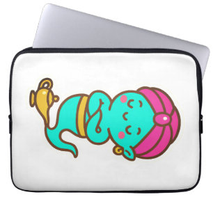 Magical Kawaii Djinn – Neon Spirit Laptop Sleeve