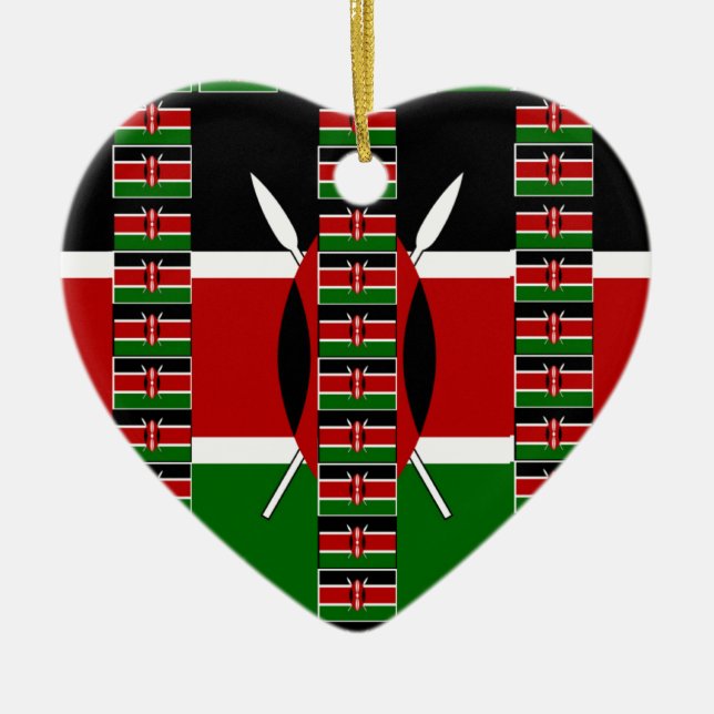 🇰🇪 Magical Kenya: Frame of Unity and Pride  Ceramic Ornament (Front)