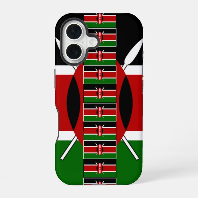 🇰🇪 Magical Kenya: Frame of Unity and Pride  iPhone 16 Case (Back)