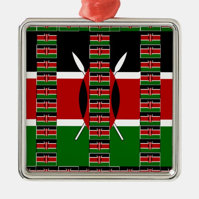 🇰🇪 Magical Kenya: Frame of Unity and Pride  Metal Ornament (Front)