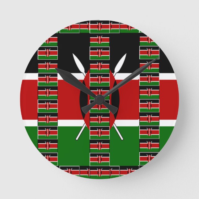 🇰🇪 Magical Kenya: Frame of Unity and Pride Round Clock (Front)