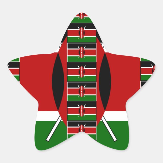 🇰🇪 Magical Kenya: Frame of Unity and Pride Star Sticker (Front)