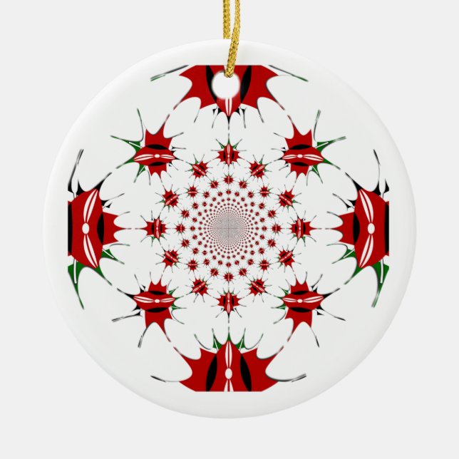 Magical Kenya: Kaleidoscope Culture identity 🇰🇪  Ceramic Ornament (Front)