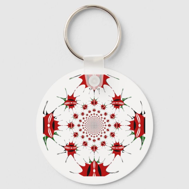 Magical Kenya: Kaleidoscope Culture identity 🇰🇪  Key Ring (Front)