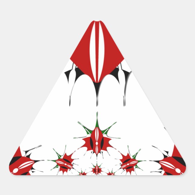Magical Kenya: Symmetry of Heritage Modernity 🇰🇪 Triangle Sticker (Front)