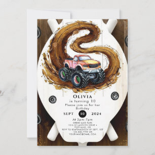 Magical Kids' Monster Truck Birthday Invitation
