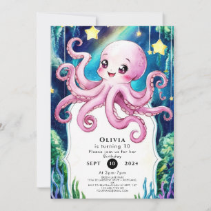 Magical Kids' Octopus Birthday Invitation
