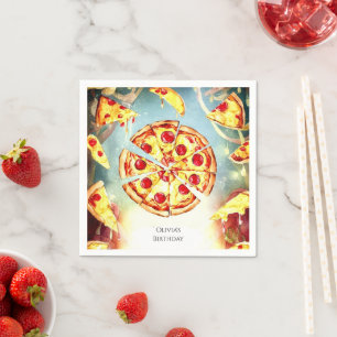 Magical Kids' Pizza Birthday Napkin