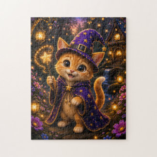 Magical Kitten Wizard Jigsaw Puzzle