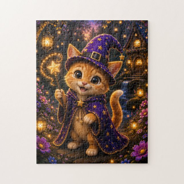 Magical Kitten Wizard Jigsaw Puzzle (Vertical)