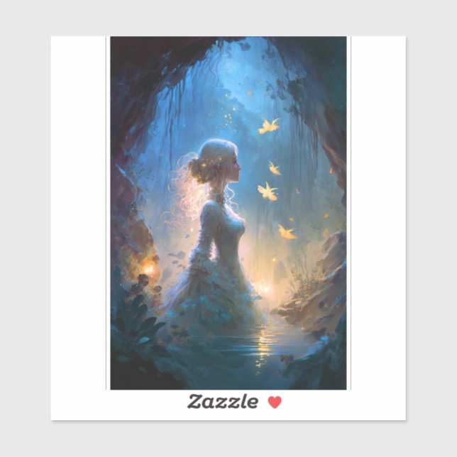 Magical Lady In Water Fantasy Art  (Sheet)