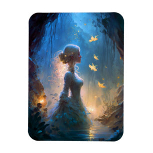 Magical Lady In Water Fantasy Art Magnet