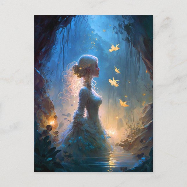 Magical Lady In Water Fantasy Art  Postcard (Front)
