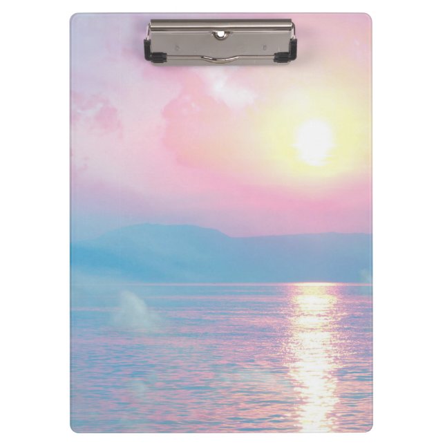 Magical landscape in pink sunset   clipboard (Front)