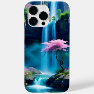 Magical Landscape Waterfall and Flower One Case-Mate iPhone 14 Pro Max Case