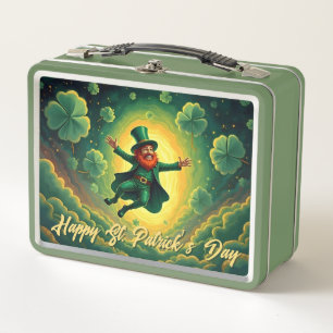 Magical Leprechaun St. Patrick’s Day Art Metal Lunch Box