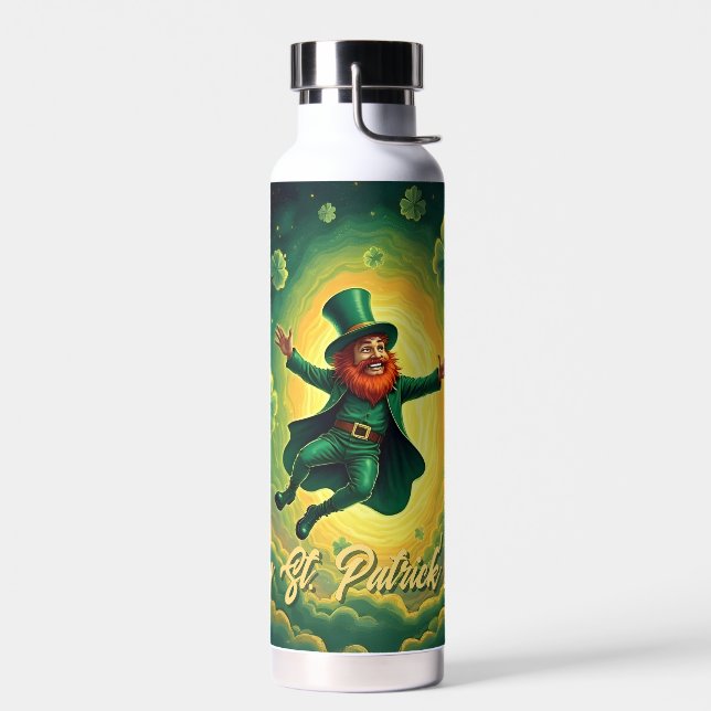 Magical Leprechaun St. Patrick’s Day Art Water Bottle (Left)