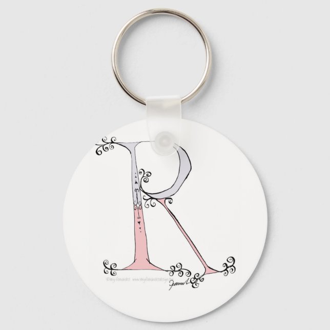 Magical Letter R from tony fernandes design Key Ring (Front)