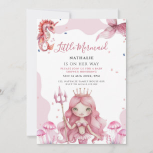 magical little Mermaid Baby Shower invitation