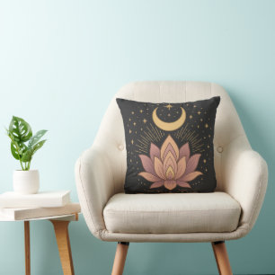 Magical Lotus Flower Hippie Witchy Unisex Cushion