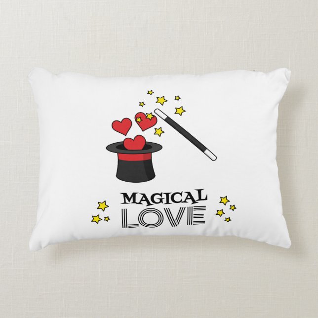 Magical Love - Black Decorative Cushion (Front)