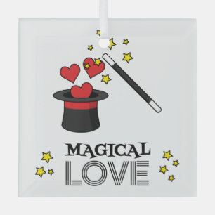 Magical Love - Black Glass Tree Decoration