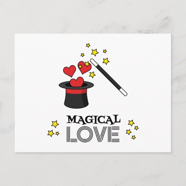 Magical Love - Black Holiday Postcard (Front)