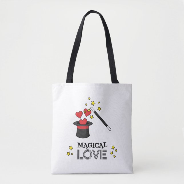 Magical Love - Black Tote Bag (Front)